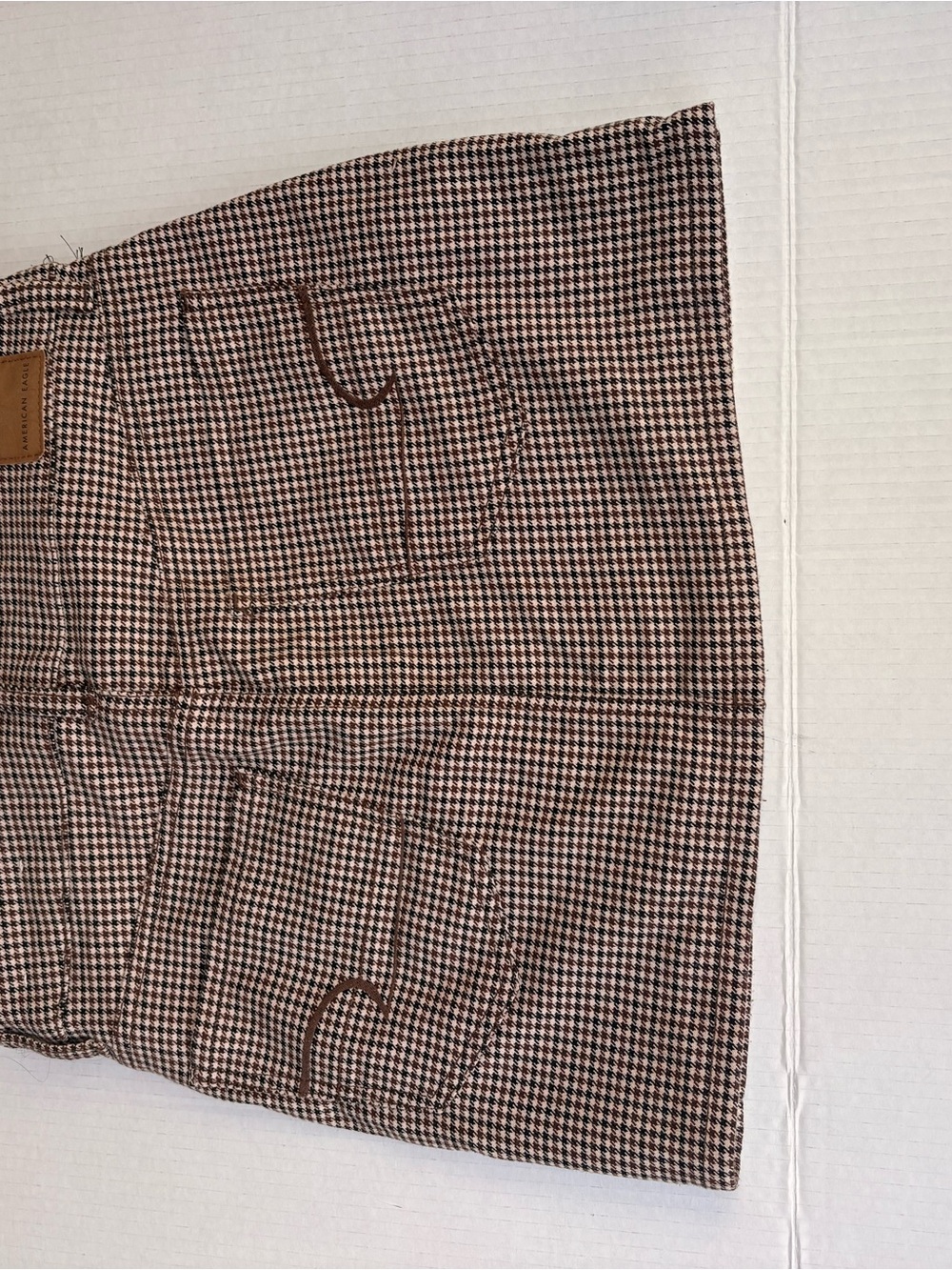 Women’s Brown Houndstooth Skirt